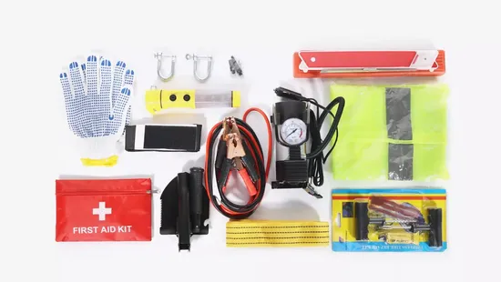 Kit de herramientas de emergencia para bolsa de primeros auxilios de coche con guía de nailon pequeño de cuerpo cruzado portátil para exteriores